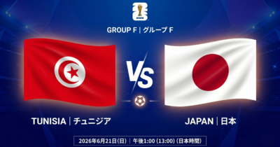 チュニジア vs 日本 対戦図