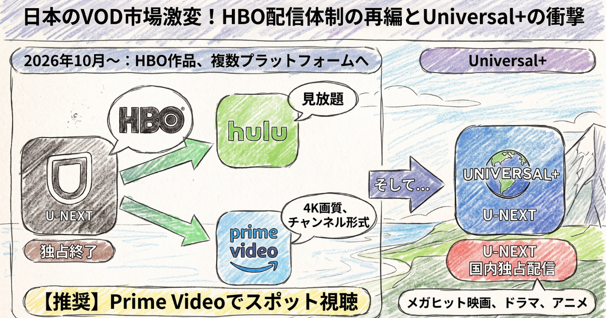 HBO配信先変更イメージ画像